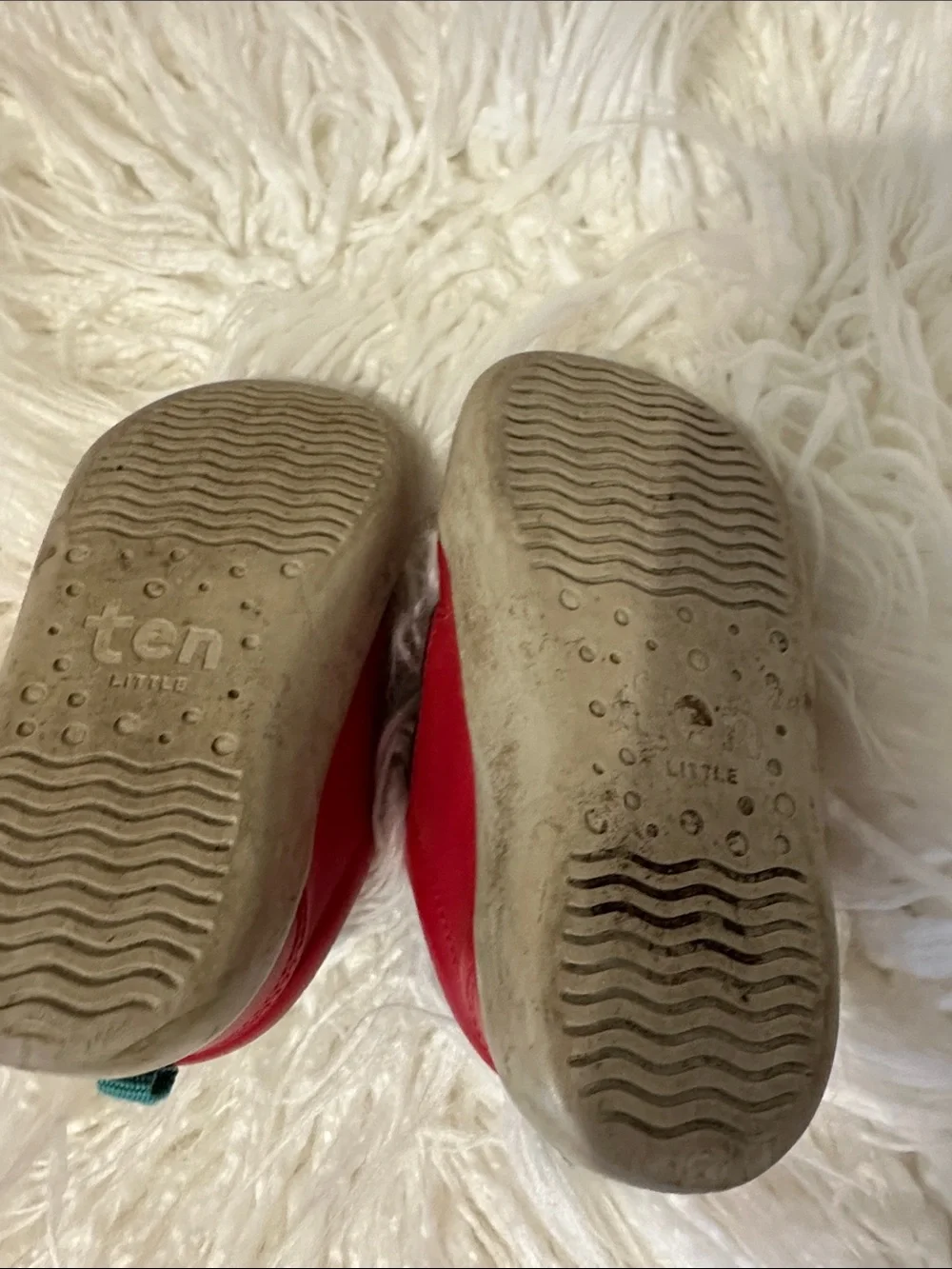 Ten Little Toddler Red Double-Strap Shoes